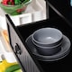 image 10 of HOMCOM Freestanding Kitchen Storage Cabinet Drawers Cupboards Shelves Black