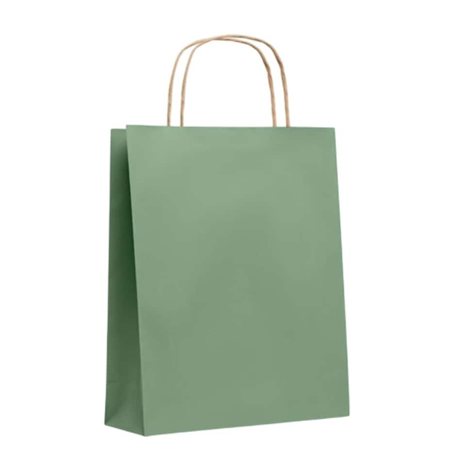 image 1 of MidOcean Paper Tone Paper Gift Bag - Green - 21cm x 18cm x 8cm Green