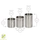 image 3 of Rink Drink 3pc Stainless Steel Thimble Measure Set - 25/35/50ml | Silver | Silver