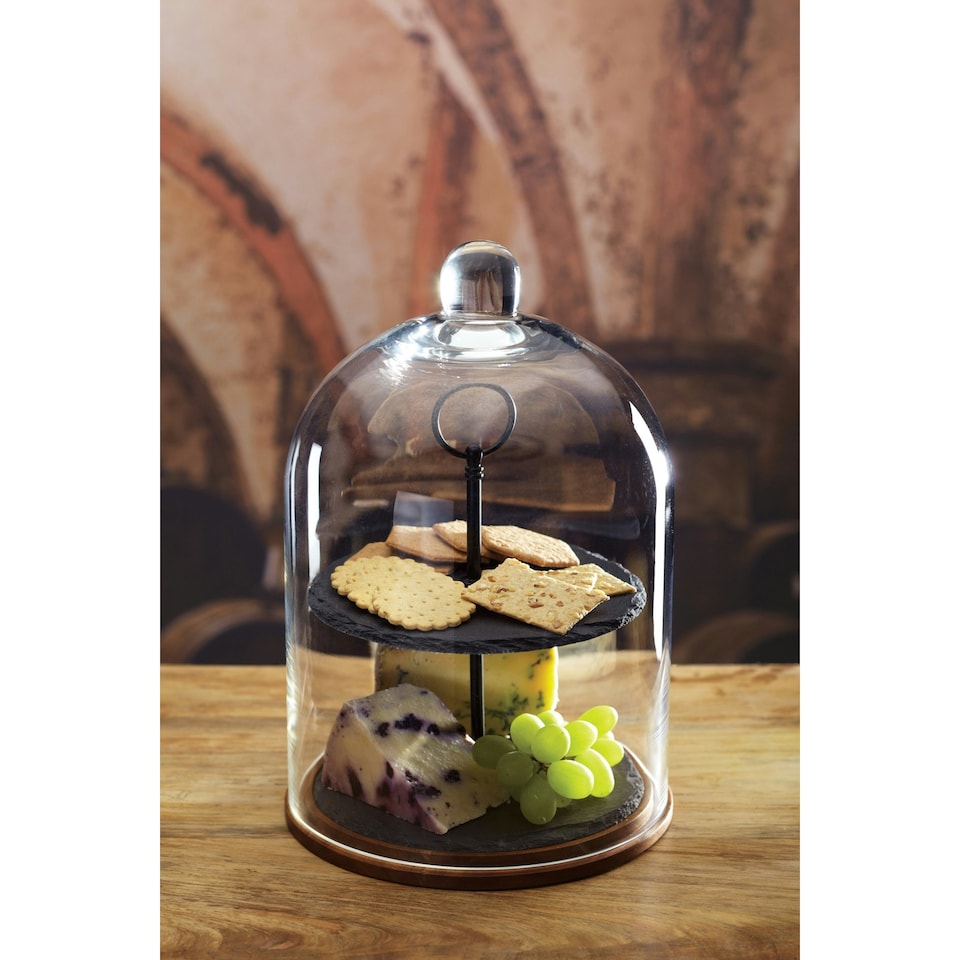 image 1 of Artesà Appetiser Two-Tier Serving Stand Dome