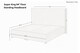 image 5 of Sloomy Alabama Steel Plush Divan Bed Base No Drawers With 54 Inch Floor Standing Headboard | Grey | Steel | Super King | 1