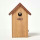 image 4 of Homescapes Wooden Blue Tit Bird Box House with Copper Roof Brown
