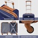 image 2 of 55x35x20cm Carry On Cabin Hard Shell Suitcase - 100+ Airlines Approved Including EasyJet (Paid), British Airways, Ryanair (Priority), TUI Blue | Navy/Tan | Cabin Bag
