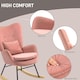 image 5 of HOMCOM Velvet Rocking Chair with Lumbar Pillow for Living Room Bedroom 