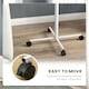 image 4 of PawHut Bird Table with Four Wheels, Perches, Stainless Steel Bowls, Round Tray