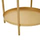 image 5 of Pali Two Tier Glass And Iron Side Table Gold