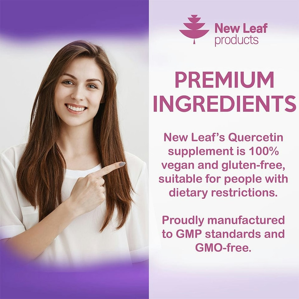 image 1 of Quercetin Supplement 500mg High Strength Antioxidant Capsule