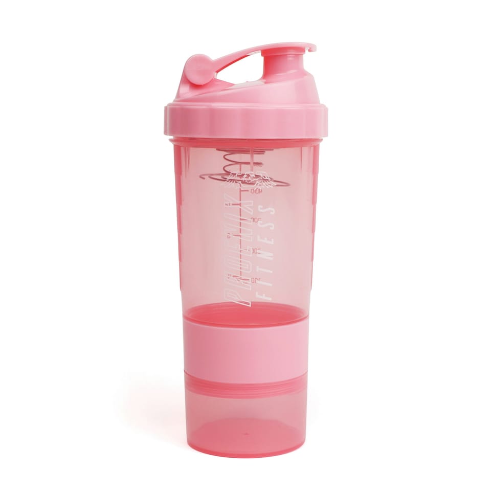 image 1 of Phoenix Fitness Compartment Protein Shaker Bottle - Pink