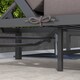image 8 of Outsunny 3 Pieces Garden Sun Loungers Set with Cushion, 5-level Adjustable Outdoor Recliner Bed Set with Glass Top Table, 2-In-1 Design Aluminium Frame Recliner Lounge or Use As Sofa Bed, Grey