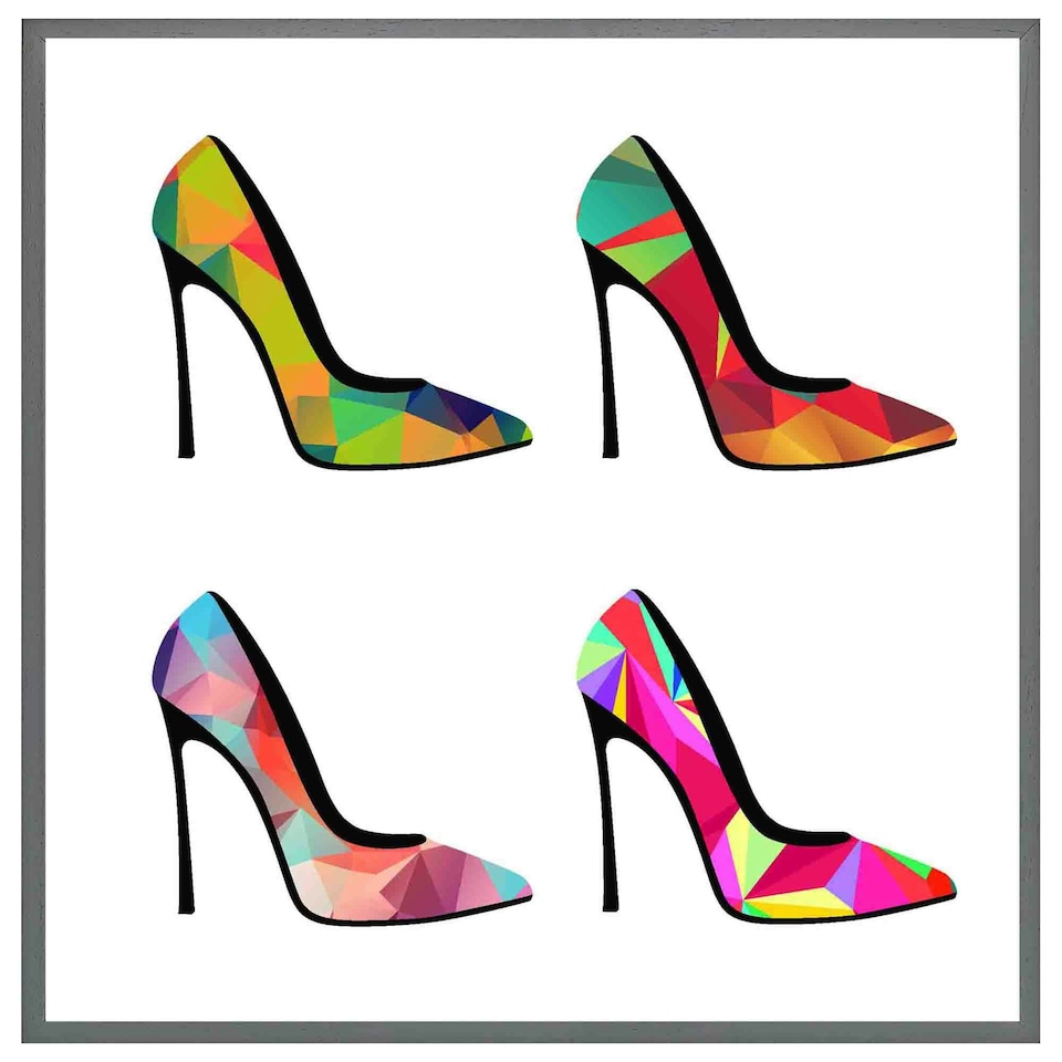 image 1 of Geometric high heels (Picutre Frame) Black | S