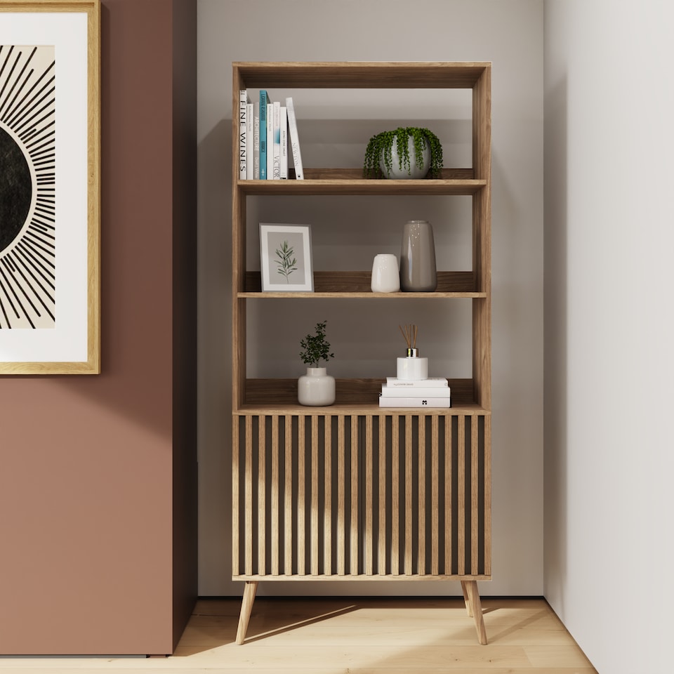 image 1 of Rowan Bookcase | Brown | Oak