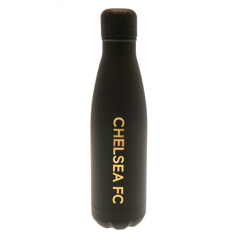image 1 of Chelsea FC Thermal Flask - Black/Gold - One Size