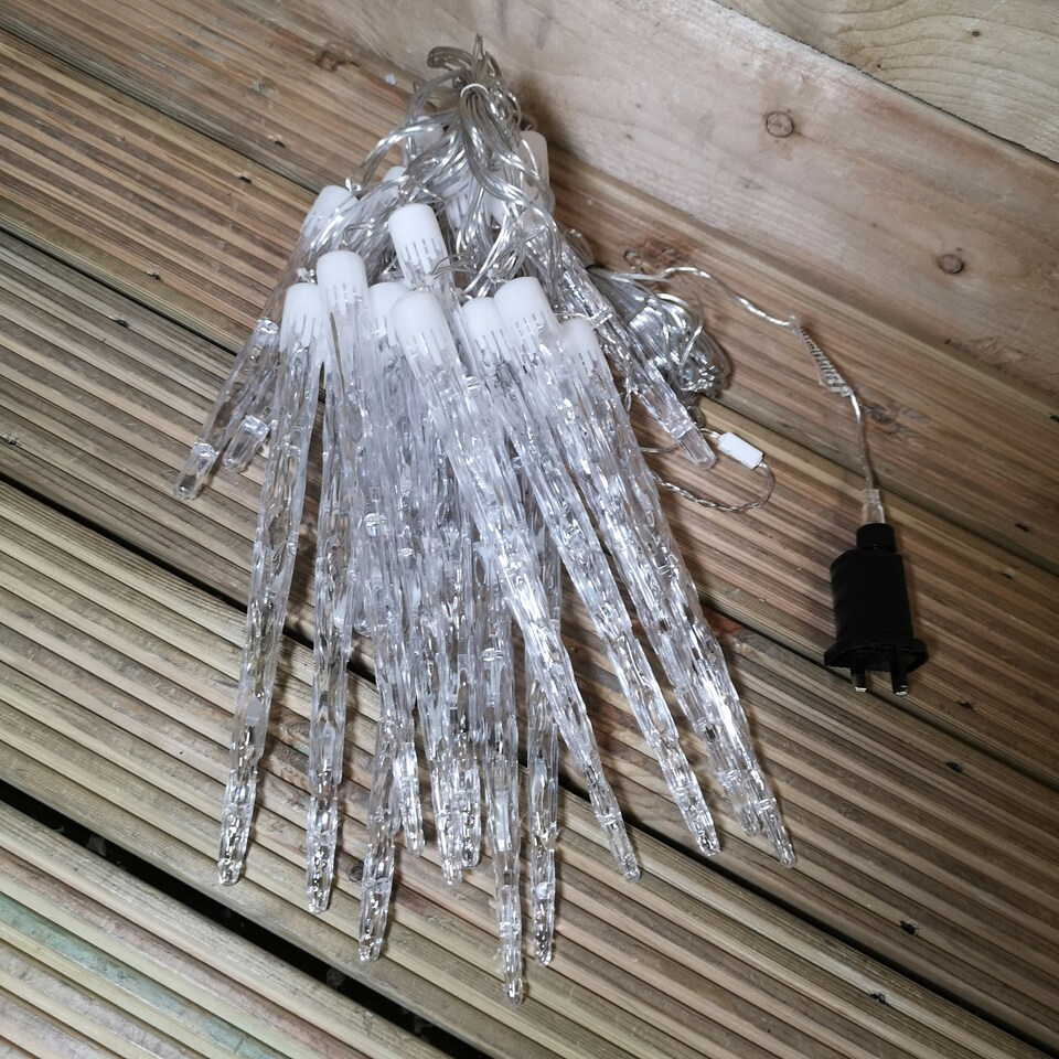 image 1 of 72 LED 6.9m Premier 24 Indoor Outdoor Icicle Shape Christmas Chaser Lights in Blue
