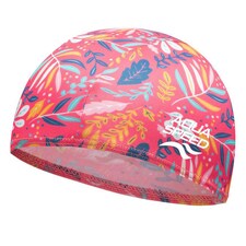 Baby Girl & Boy Patterned Fabric Swimming Cap | Flexible Comfortable Toddler Fit | Pink | Pink | One Size | 1