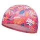 image 1 of Baby Girl & Boy Patterned Fabric Swimming Cap | Flexible Comfortable Toddler Fit | Pink | Pink | One Size | 1