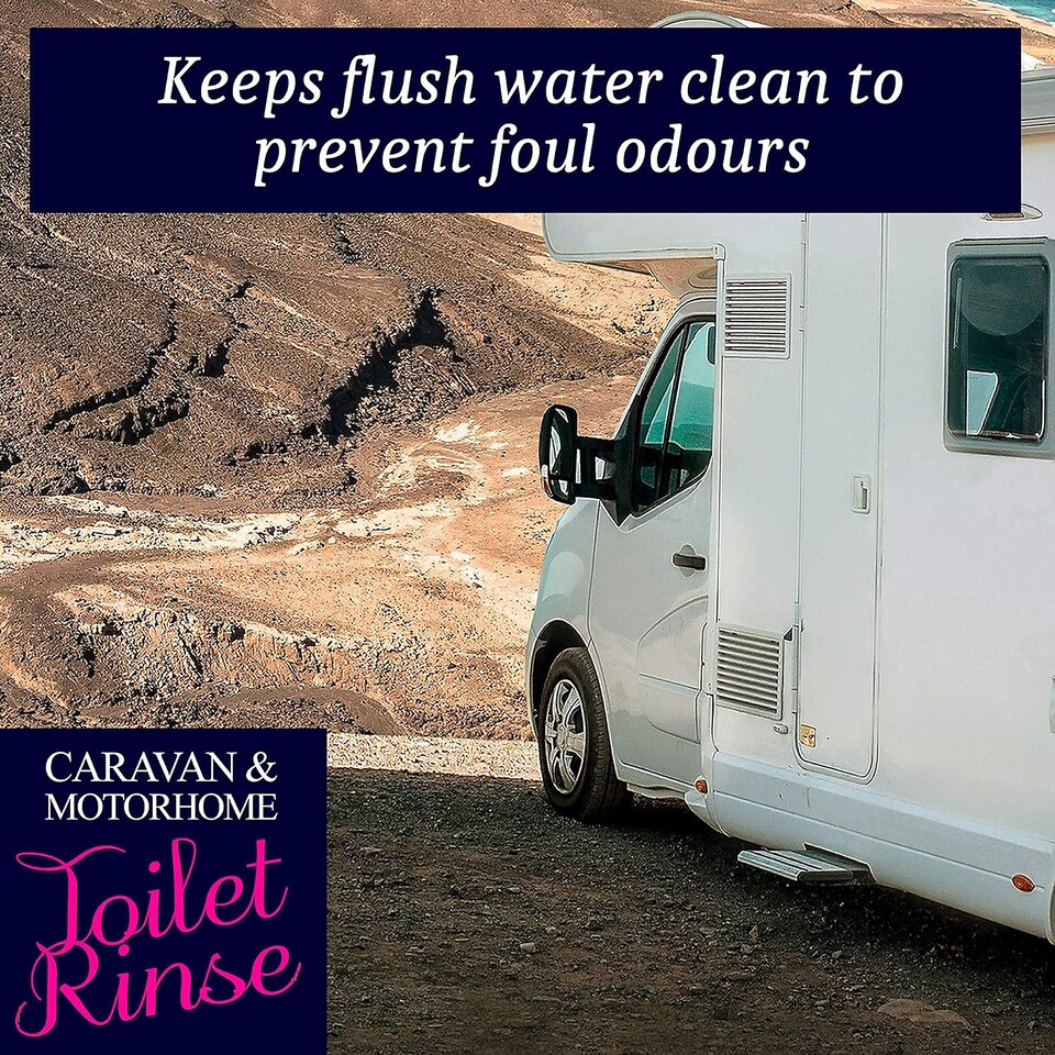 image 1 of Homefront Caravan and Motorhome Pink Toilet Chemical Rinse Solution Fluid Cleaner Formaldehyde Free 6L