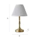 image 6 of ValueLights Sienna Brass Touch Table Lamp Cream Shade & Bulb Gold