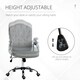 image 3 of Vinsetto Home Office Chair with Adjustable Height Tilt Function Grey | Grey