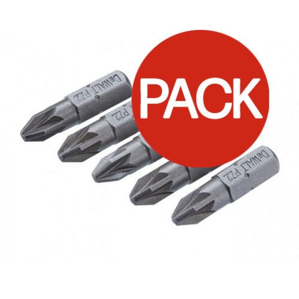 image 1 of Dewalt Pozi Screwdriver Bit (Pack of 25) - Silver - One Size