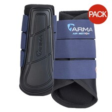 ARMA Air Motion Horse Brushing Boots (Pack Of 2) - Navy - Cob Wide