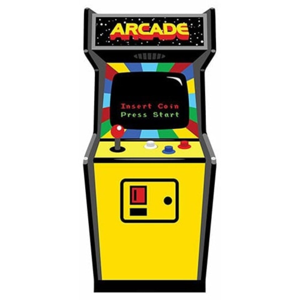 1980s Colour Video Arcade Game Lifesize Cardboard Cutout - 184cm