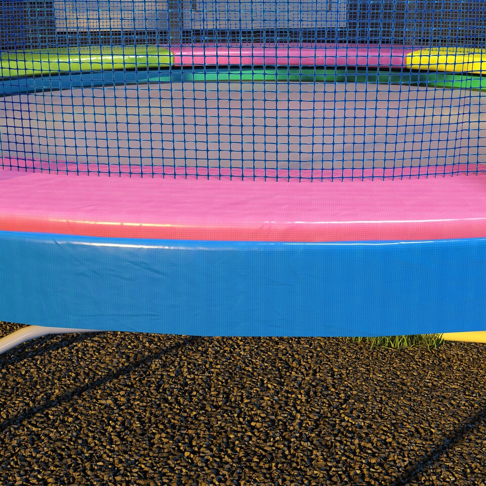 image 1 of SPORTNOW 8FT Trampoline Pad Spring Cover, Waterproof, Multi-Colored | Multi
