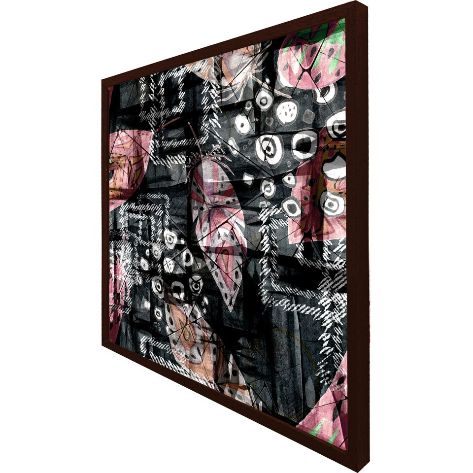 image 1 of Boho pattern with feathers (Picture Frame) White | M