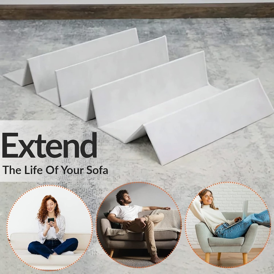image 1 of Sofa Seat Support Board | Foldable Sofa Rejuvenator Board | Sagging Sofa Cushion Support 1 Seater (48cm x 48cm)| White