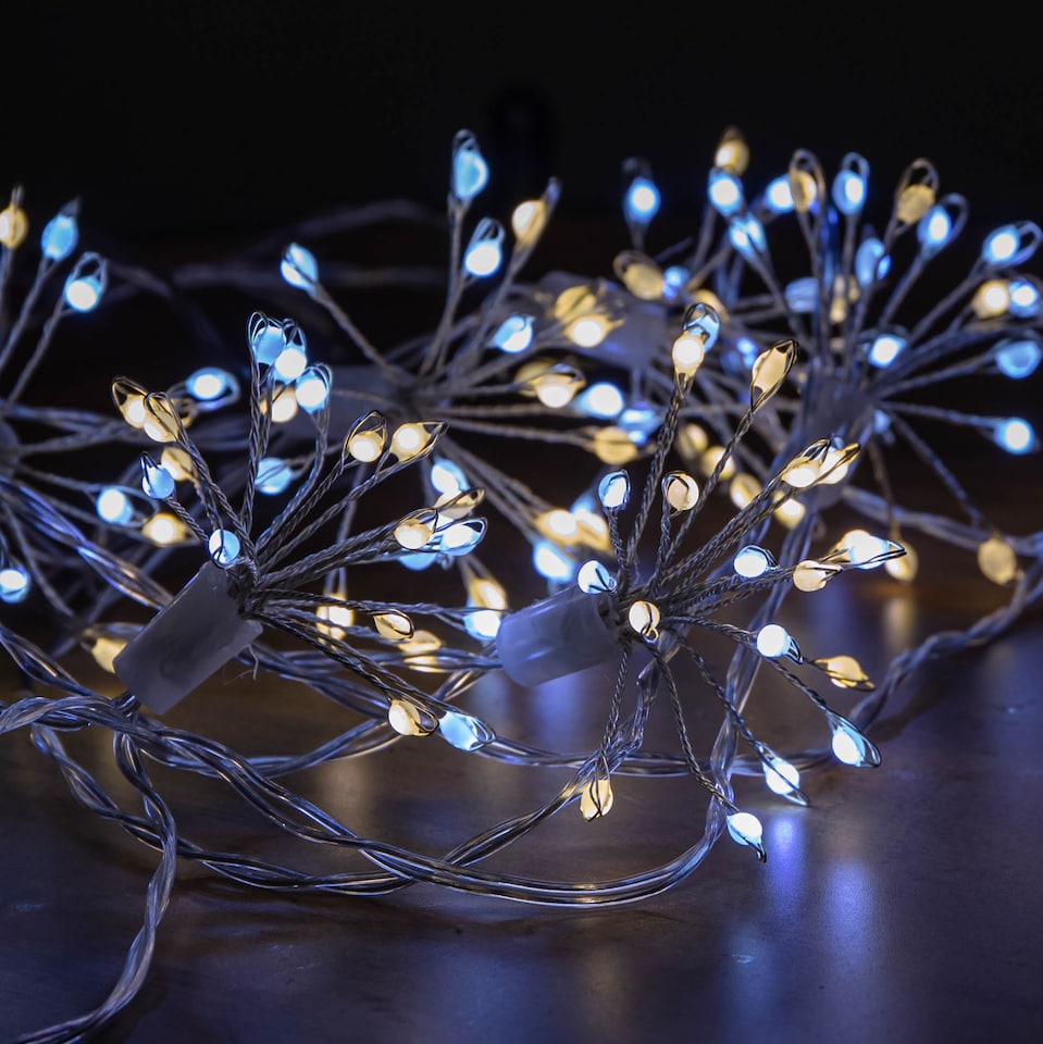 image 1 of 4.5m Ultra Brights Starburst Multi-Action Christmas Lights with White & Warm White LEDs and Timer Function