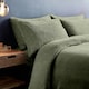 image 1 of Silentnight Teddy Fleece Duvet Cover and Pillowcase Set, Sage Green, King