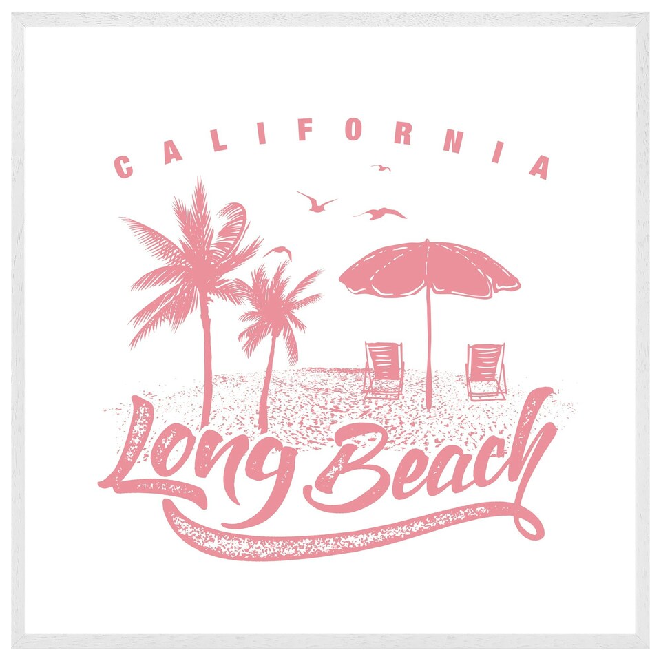 image 1 of Cali long beach (Picture Frame) White | L