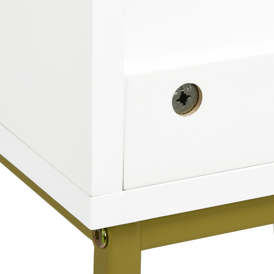 image 1 of kleankin Bathroom Sink Cabinet Under Sink Cabinet Wooden Basin Cupboard White White | White