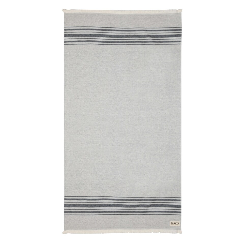 image 1 of Ukiyo Yumiko Aware Hammam Bath Towel - Black - One Size Black | One size