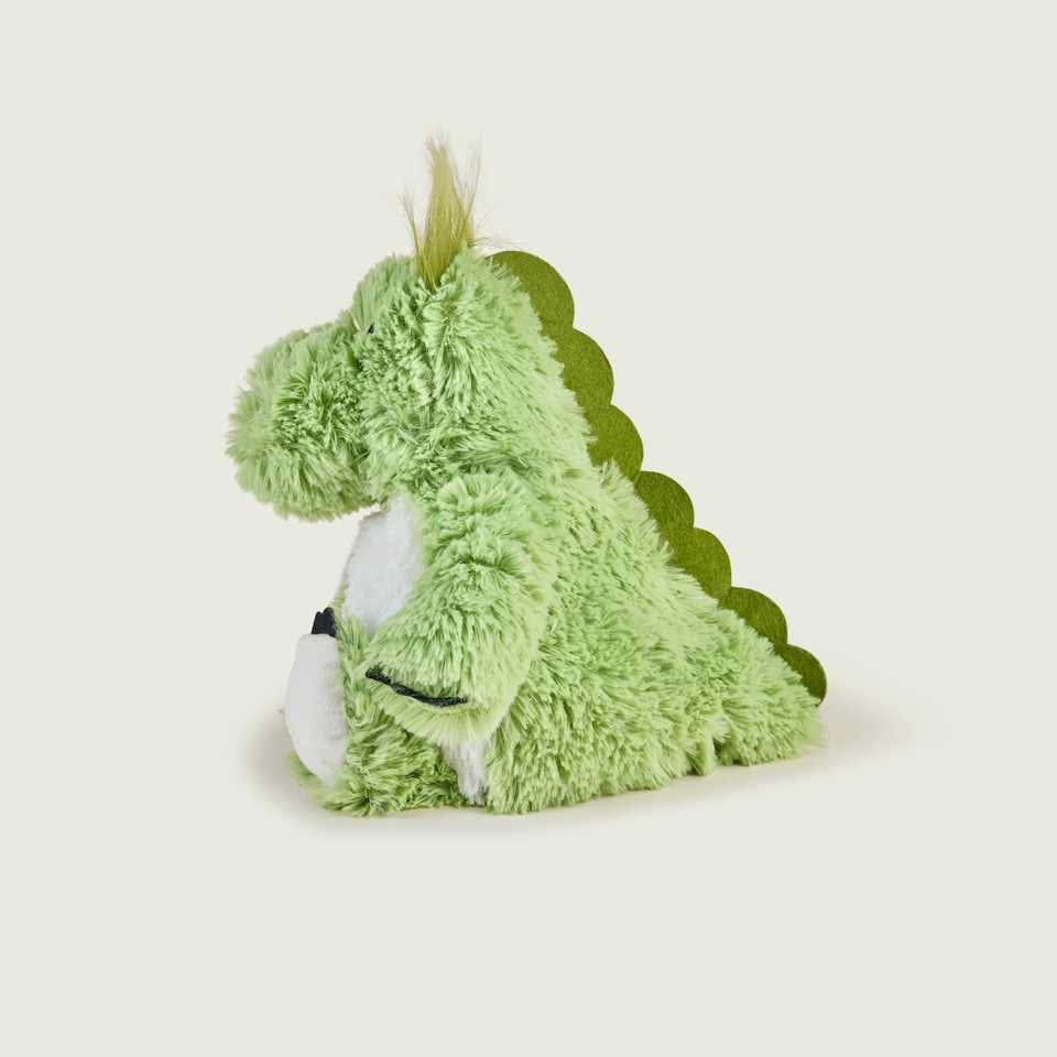 image 1 of Warmies Plush Green Dinosaur LARGE