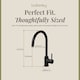 image 5 of Balterley Lacerta Kitchen Mono Mixer Tap with Single Lever Handle, High Curved Swivel Spout | Black | Matt Black | 1
