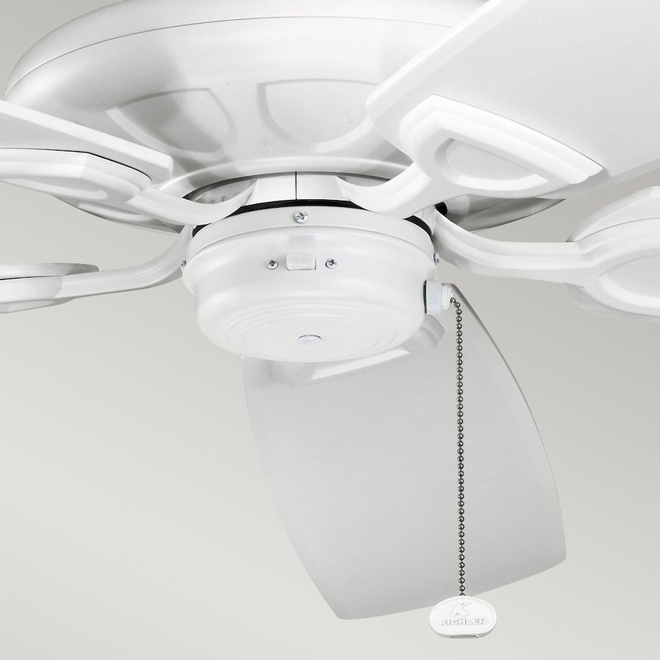 image 1 of Kevlar 152cm Pull Chain 5 Blade Ceiling Fan Matte White