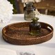 image 1 of Premium Brown Rattan Display Tray Brown