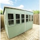 image 2 of 10 x 10 (3.04m x 2.99m) - Premier Pent Wooden Summerhouse - Potting Shed - 2 Opening Windows - Single Side Door - 12mm T&G Walls - Floor - Roof