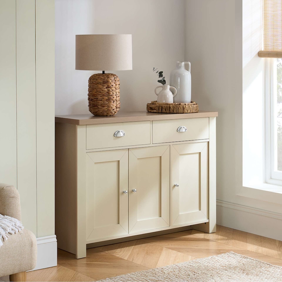 image 1 of Highgate 3 Door 2 Drawer Sideboard Cream