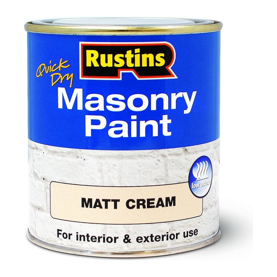image 1 of Rustins Masonry Paint Matt Cream 250ml - Quick Drying