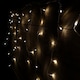 image 2 of 960 LED 23.8m Snowing Iciclebrights Indoor Outdoor Multifunction Christmas Icicle Lights on Clear Cable with Timer in Warm White