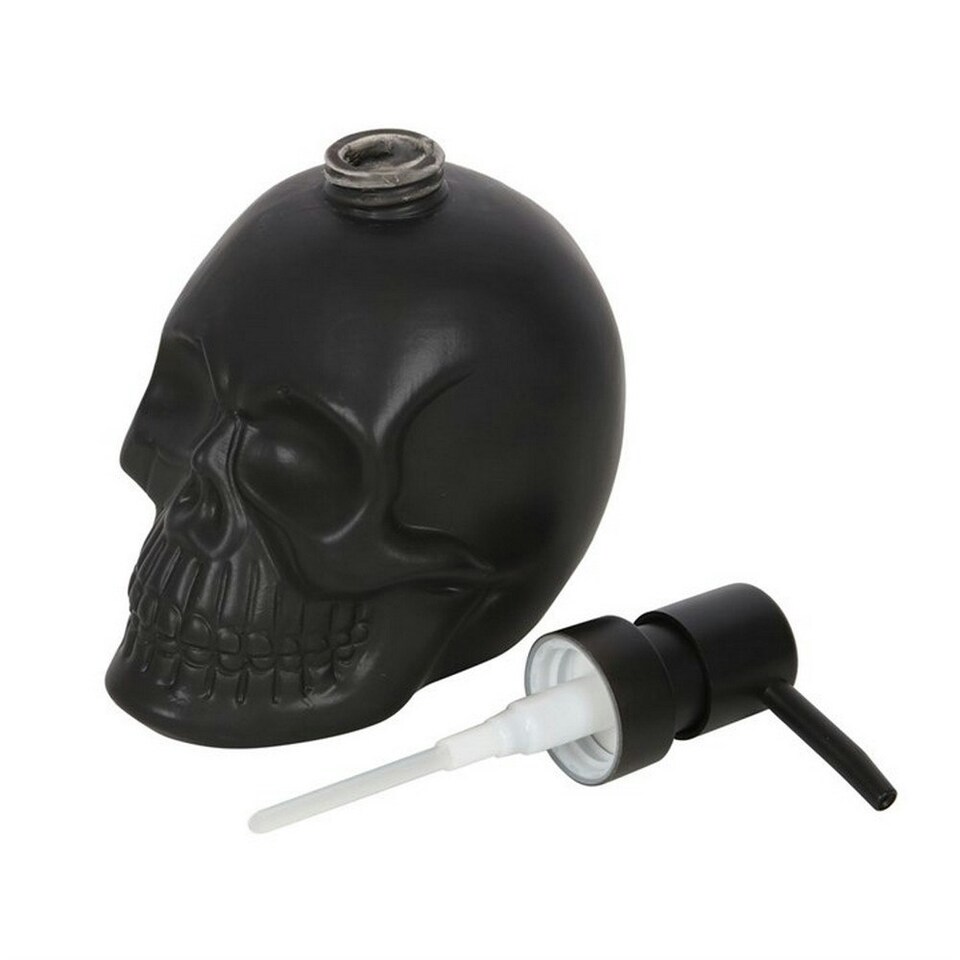 image 1 of Something Different Dark Matter Skull Soap Dispenser - Black - One Size