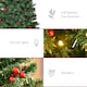 image 10 of HOMCOM 6FT Prelit Pencil Christmas Tree w/ LED Light, Berry, Xmas Decoration