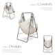 image 3 of Swing Chair Alison - 3 thick pillows, boho style, book pocket and 160kg load capacity | Cream | beige | 1