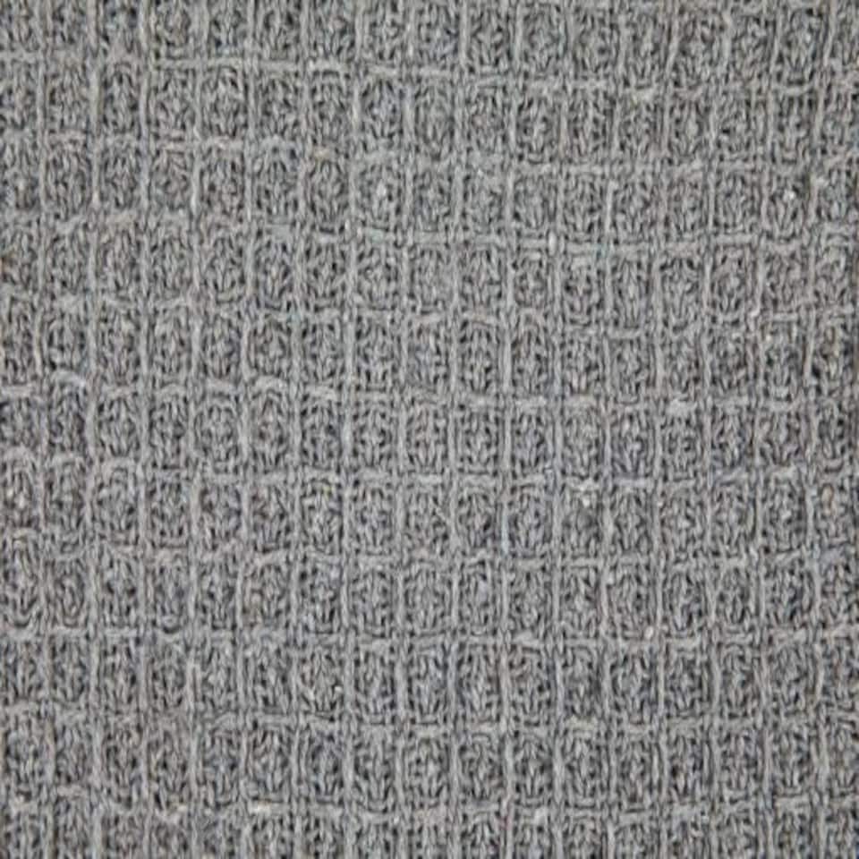 image 1 of Waffle Collection Recycled Cotton Throw in Silver (50" x 60")