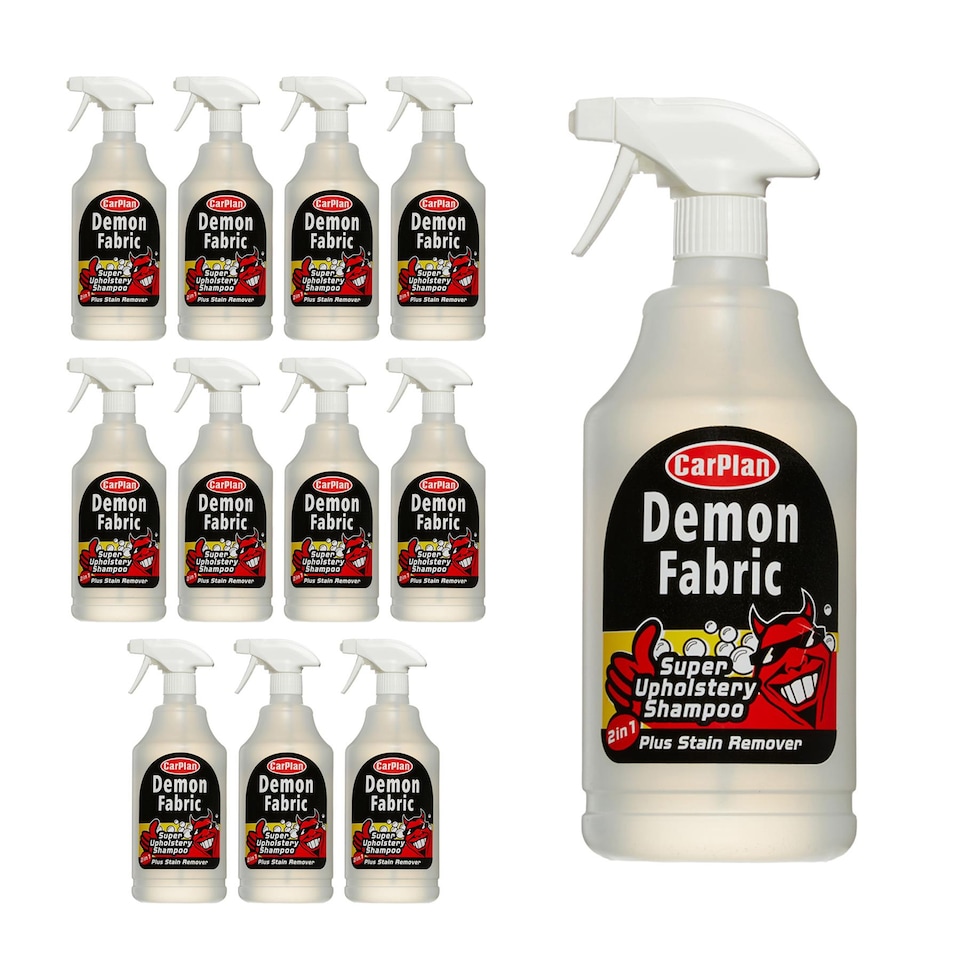 image 1 of Fabric Upholstery CarPlan Demon Fast Acting Super Shampoo Cleaner 1 Litre 1L x12