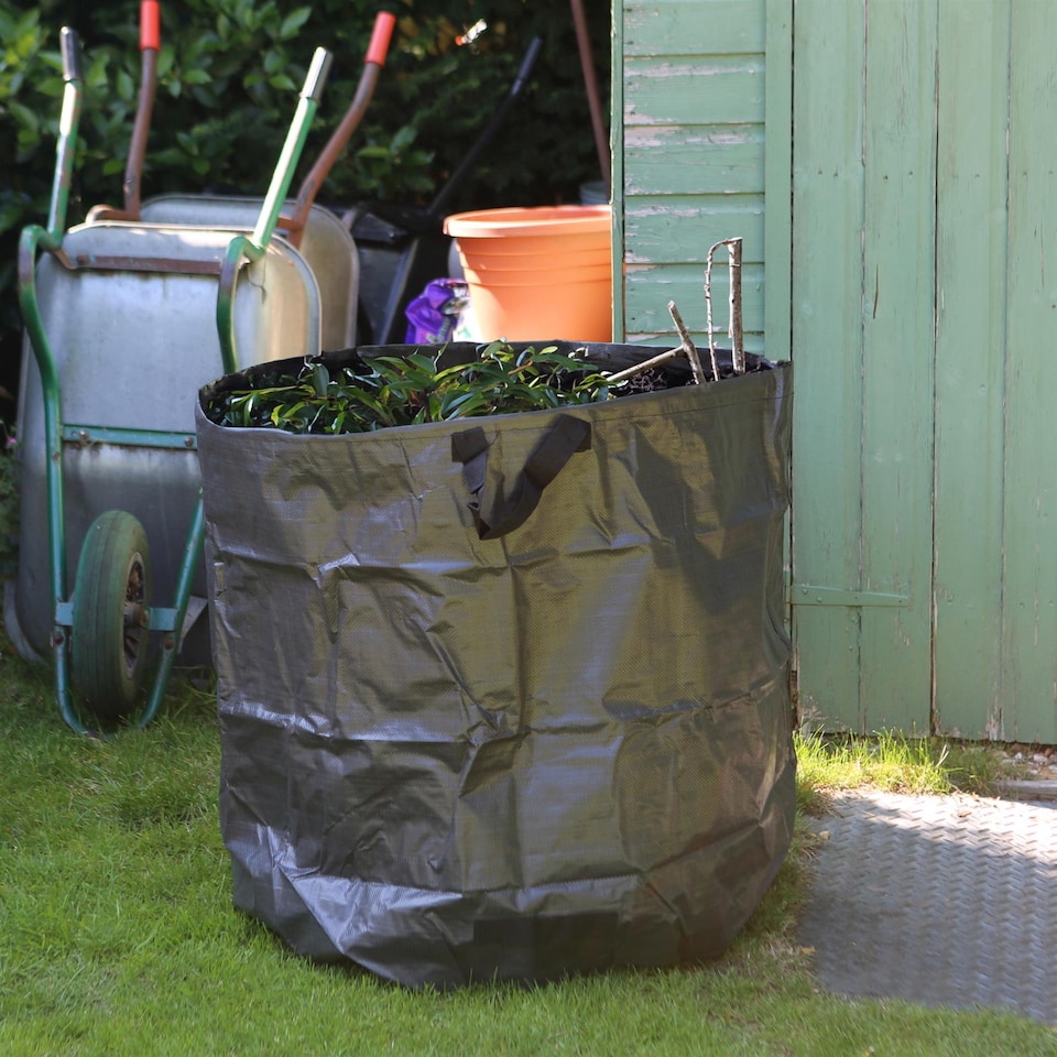 image 1 of Harbour Housewares Heavy-Duty Garden Waste Bags - 400L - Black - Pack of 3 | Black | Black