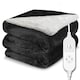 image 10 of Dreamcatcher Black Soft Microfleece & Sherpa Electric Blanket Heated Throw 160x120cm | Black | Black | 1