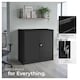 image 4 of Filing Cabinet - 3 shelves, height-adjustable, lockable, 90 x 40 x 90 cm | Black | black | 90 x 40 x 90 cm | 1