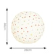 image 3 of ValueLights Annie Polka Dot Natural Fabric Globe Ball Ceiling Lamp Shade